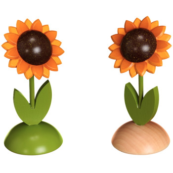 Sonnenblume auf Sockel, bunt und natur-Bestückung