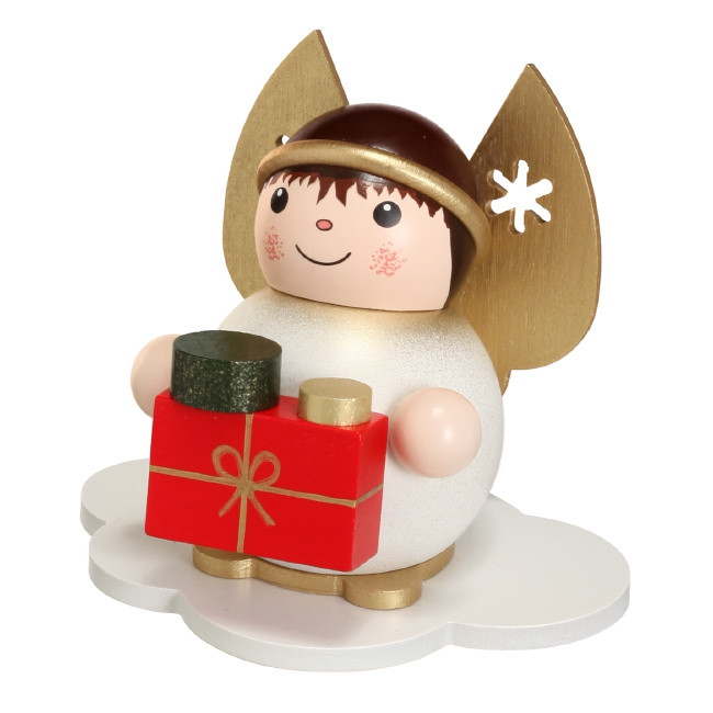 Engel mit Geschenken auf Wolke