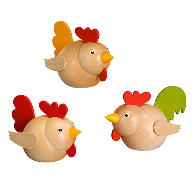 Huhn natur/bunt, 5 cm