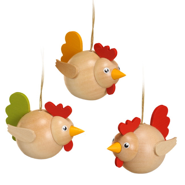 Baumbehang Huhn natur bunt