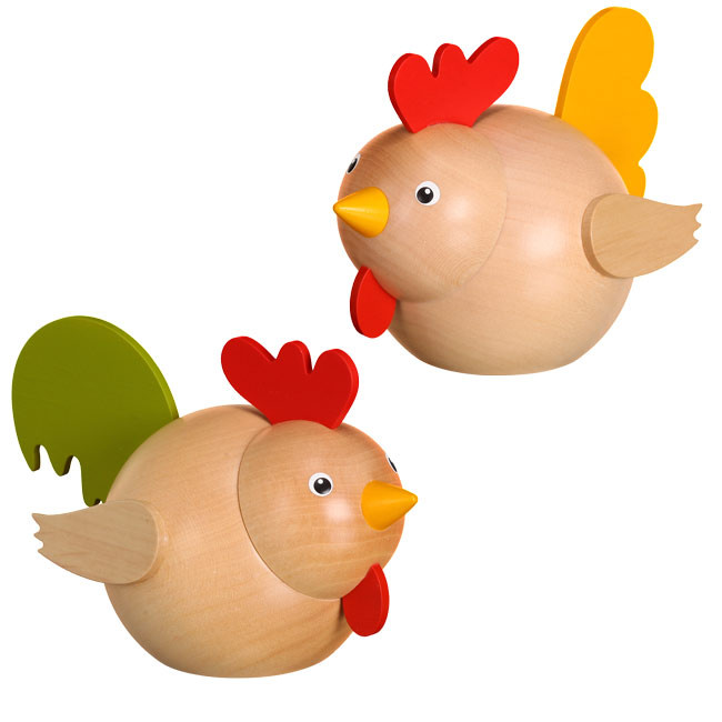 Hahn Huhn natur bunt